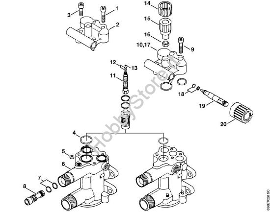 Unità  regolatrice di sicurezza Idropulitrice elettrica (RE) RE 900 KM della marca STIHL